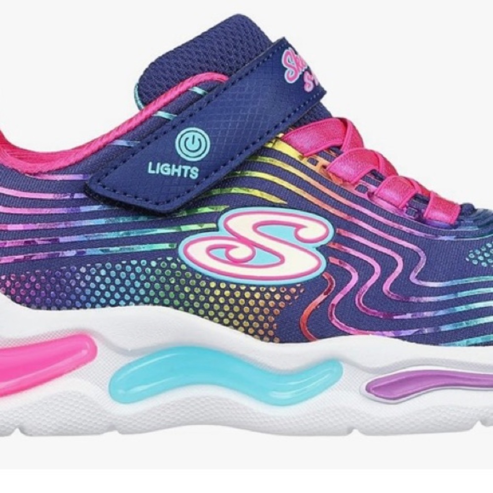 Skechers Kids' Wavy Beams Sneaker Size 7 Toddler - Picture 4 of 8